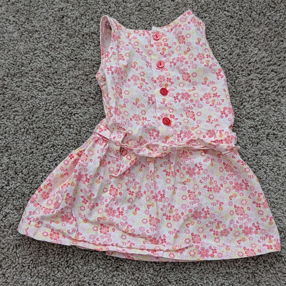Okay Floral Pink Baby Girls Dress Size 6-9 Months